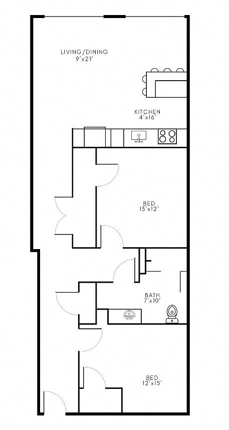 Floor plan 2X1 - B7