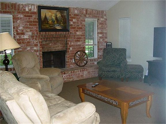 wood burning fireplace