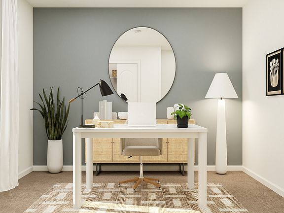 Secondary bedroom as an office