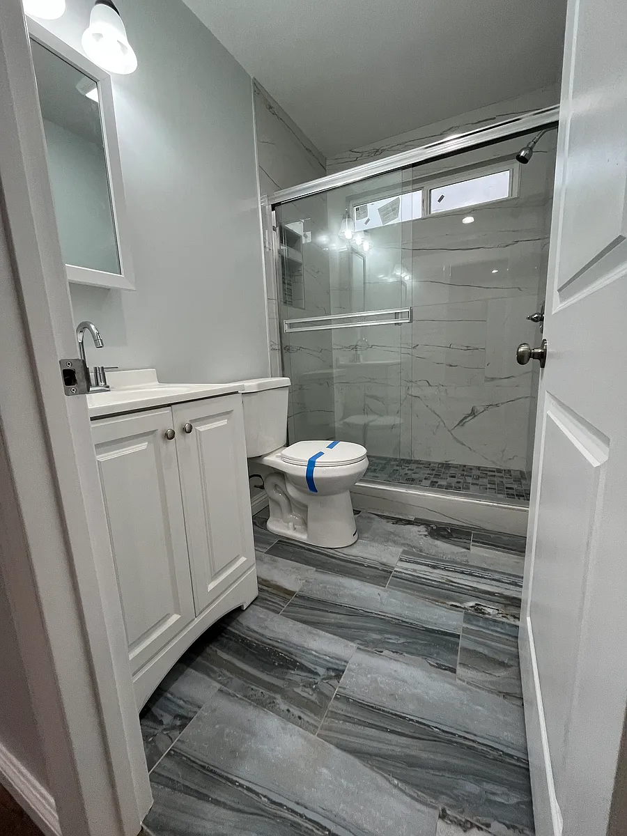 Gorgeous, tiled bathroom. - 2209 Fitzgerald Rd #ADU