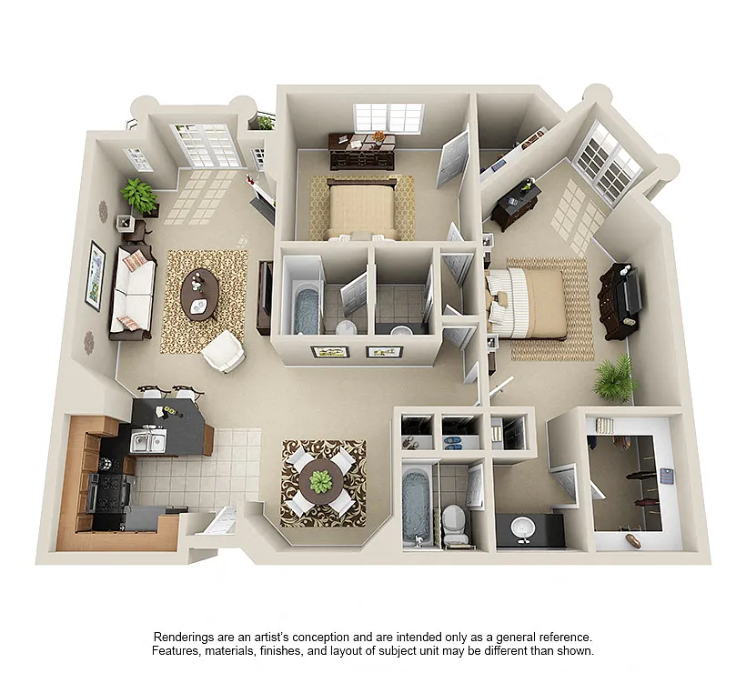 Floor plan Two Bedroom G