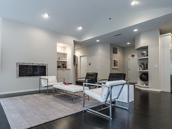 Seating area with gas fireplace