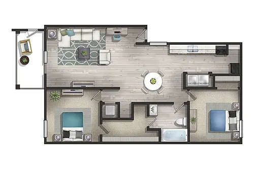 Floor plan The Midtown Upgraded