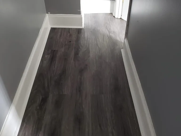 Grey wood flooring