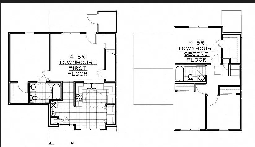 Floor plan 4 Bedroom Unit