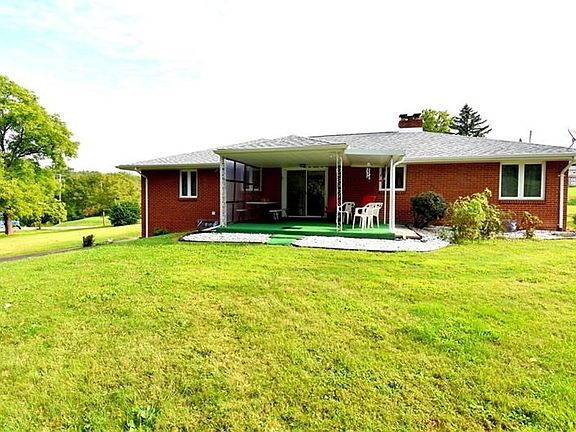 pretty flat yard and nice rear patio