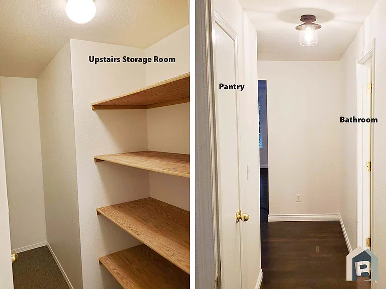 1st floor pantry
2nd floor storage room
