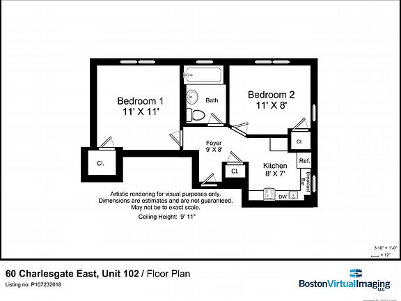 5th image of 60 Charlesgate E APT 102