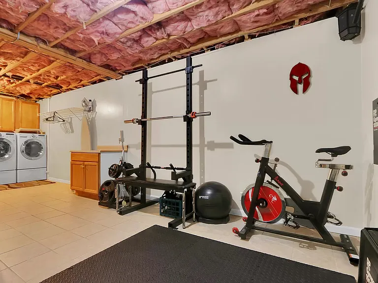 Unfinished area in basement