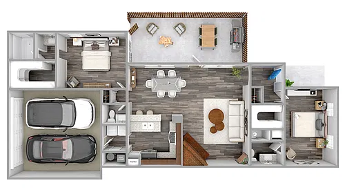 Floor plan B11 2 Bed 2.5 Bath