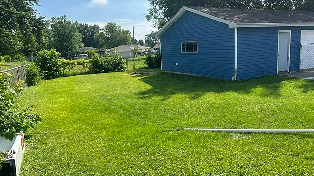 Fenced back yard