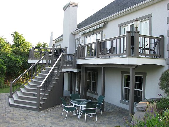     back deck and patio