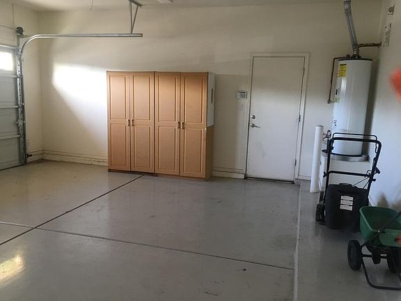 epoxy coated garage floor and storage