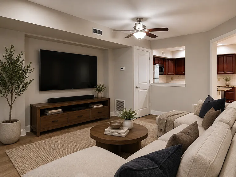 Virtually Staged Family Area