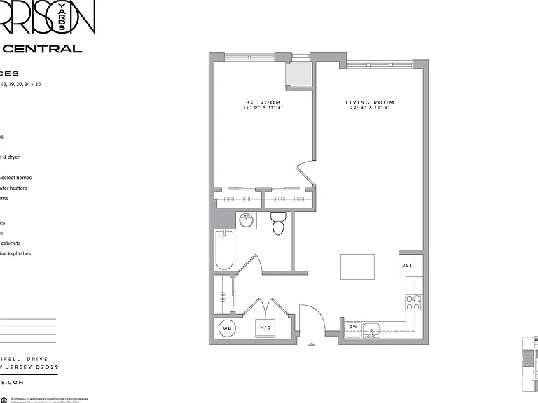 A1B8 floor plan Harrison Yards