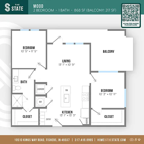 Floor plan Mood 1 w/den.1