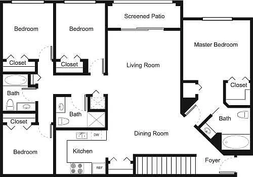 Floor plan D3 - 4C