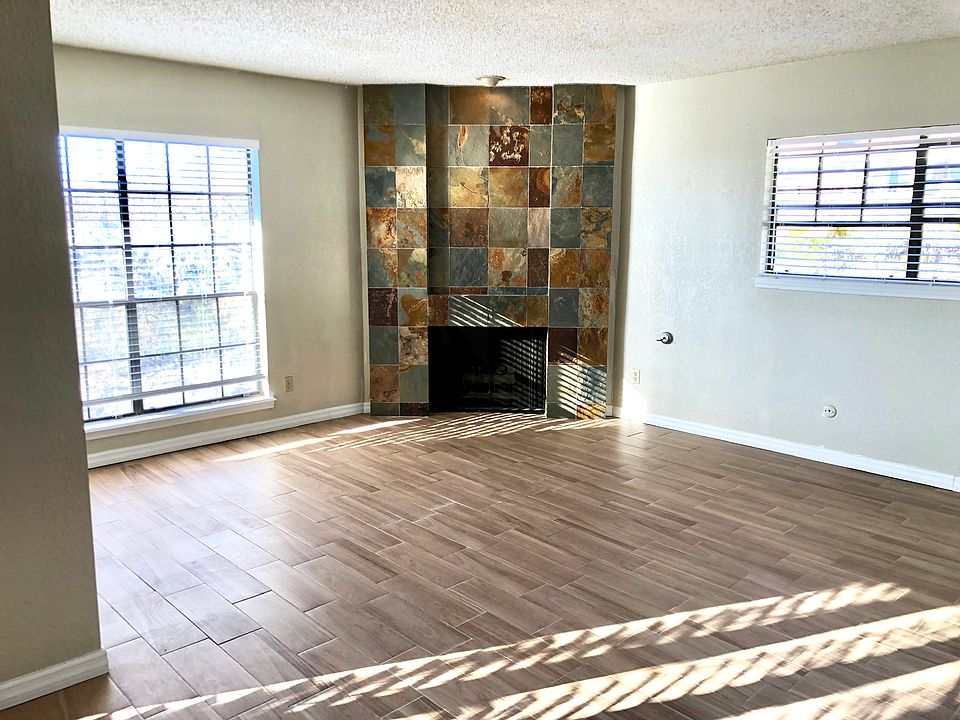 Living room and fireplace