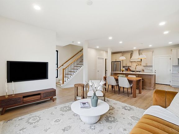 **Example of Finish** - Living Room-open to Dining & Kitchen