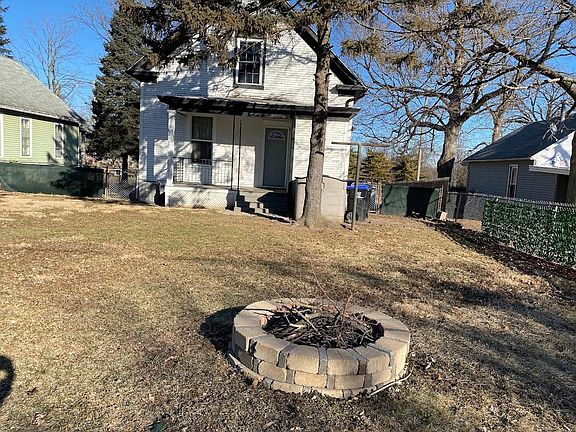 Backyard with fire-pit