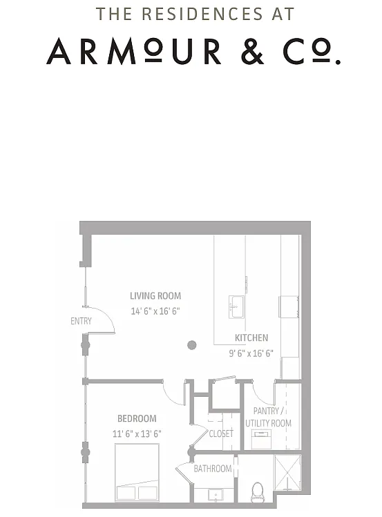 Floor plan Small 1 Bedroom