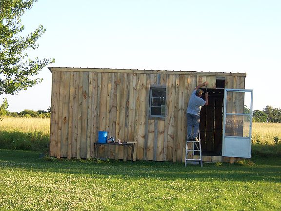 Cabin at rear of lot