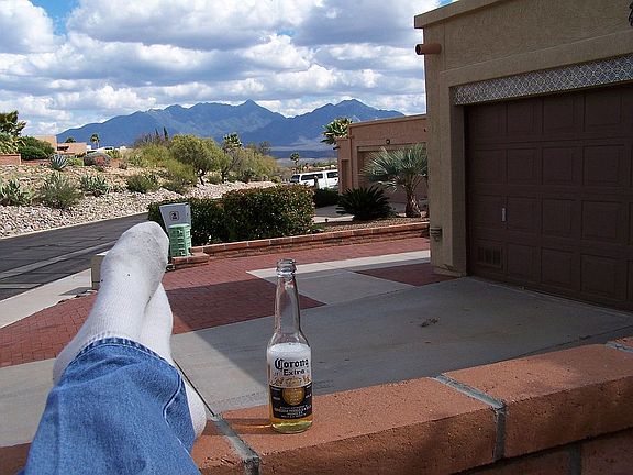 from front patio looking east