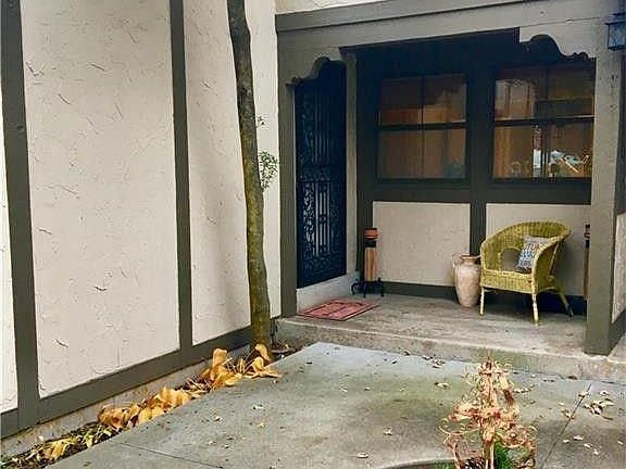 Front door in courtyard