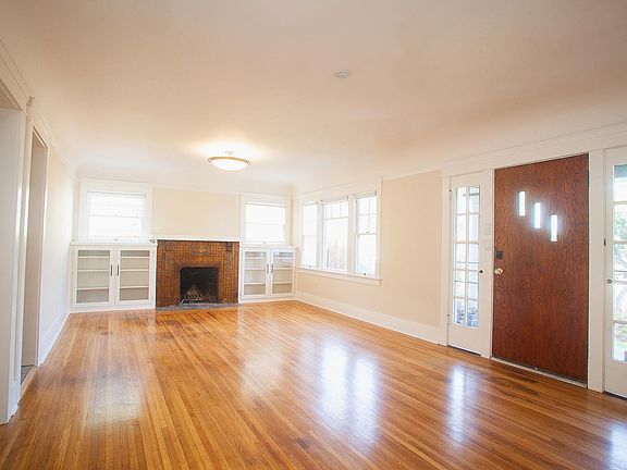 Front door and living room