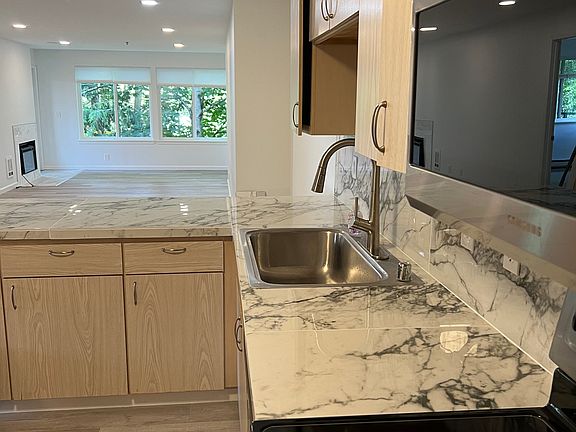 kitchen with new countertop and sink