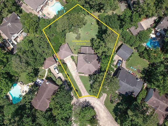 Outline shows how large this parklike lot is. Recently added covered patio to enjoy those add day breezes. Great space to add a pool and still have plenty of space for entertaining...kids and pets are going to love this big yard. Room for a garden to