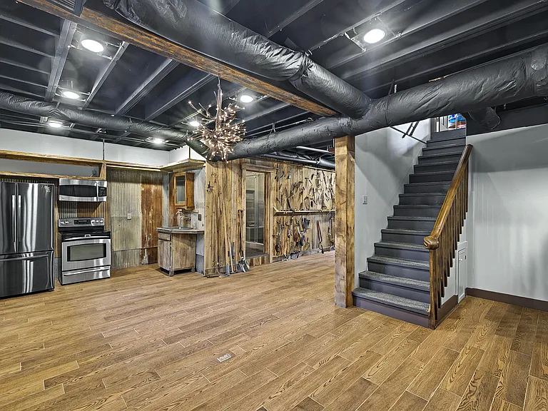 Finished basement with kitchen and full bathroom and separate entry