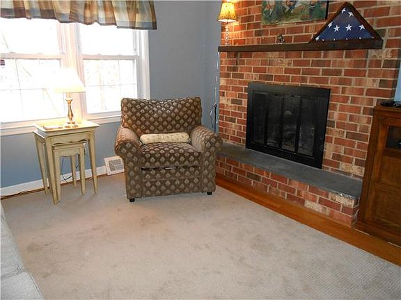 Custom Brick Fire Place With Raised Hearth