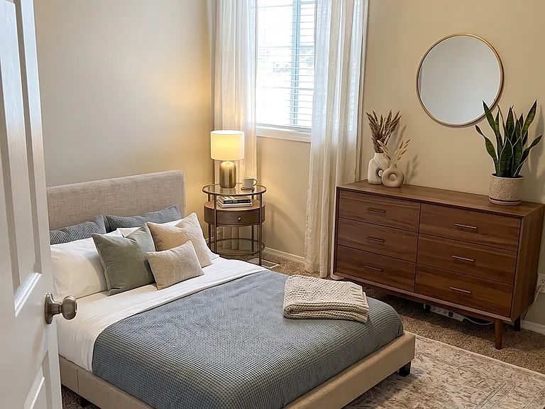 Downstairs bedroom (staged)