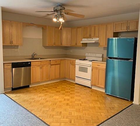Kitchen with New Refrigerator