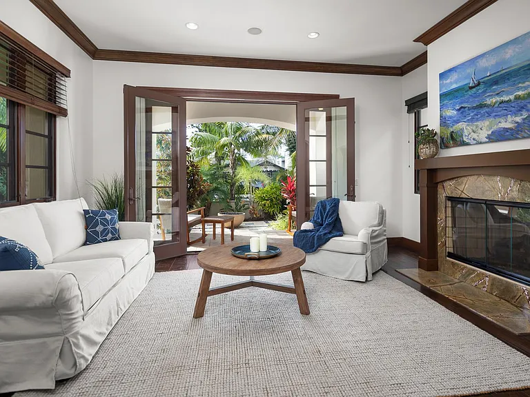 Formal living with fireplace