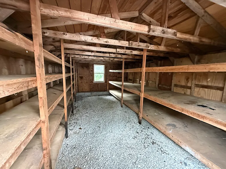 Inside view of shed