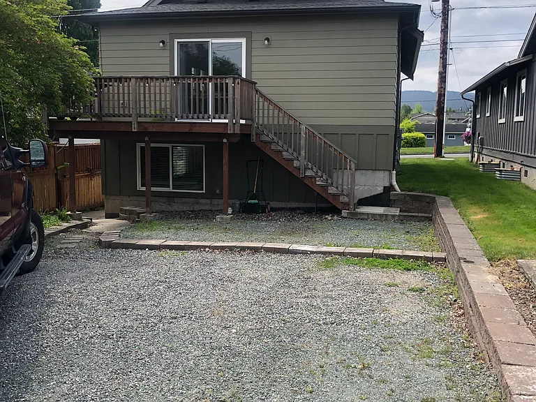 Parking behind the house