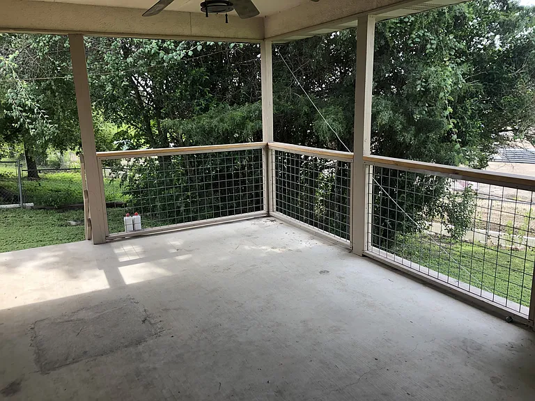 Private Outdoor space: Covered Back Porch 12' x 18'