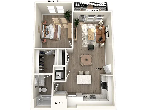 Floor plan AF1-801sf-DCI