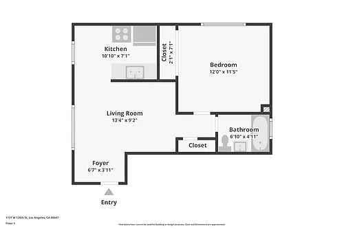 Floor plan 1BD1BA
