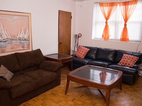 Spacious living room hardwood floors