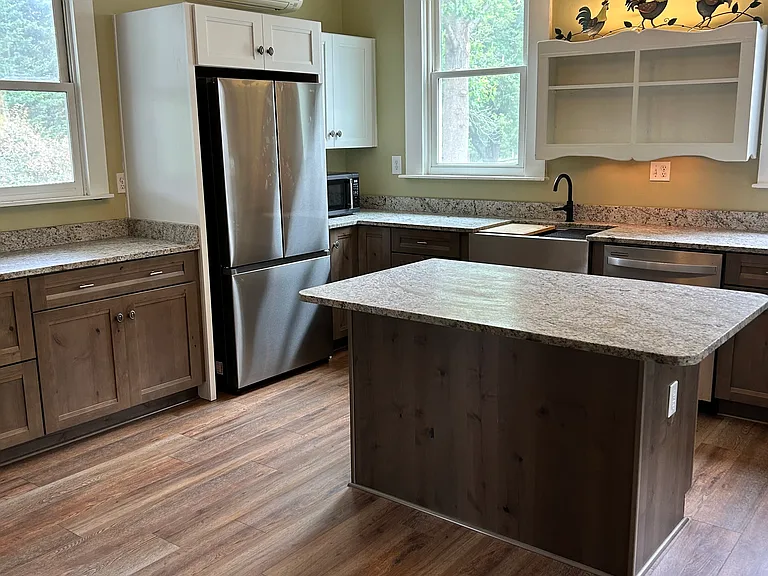 large kitchen with island