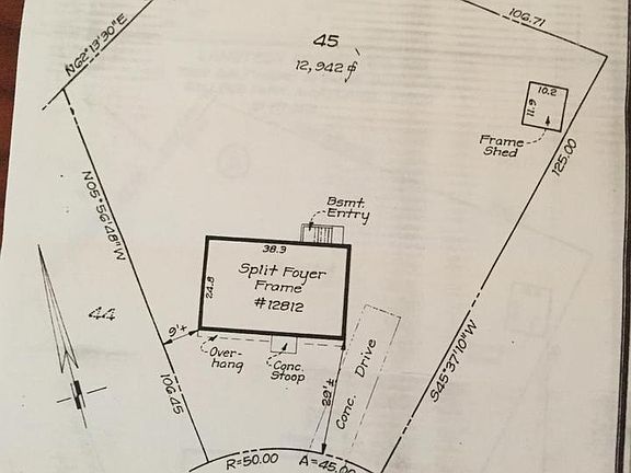 Plat Map of Over-sized lot