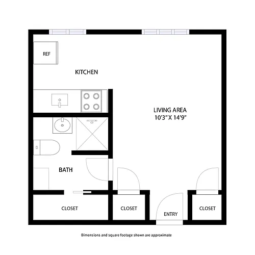 Floor plan Brittany Manor Studio