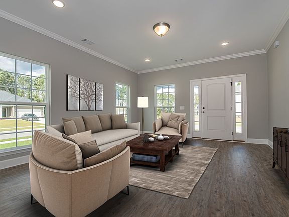 Living room with virtual staging