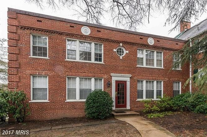 The entrance of the building