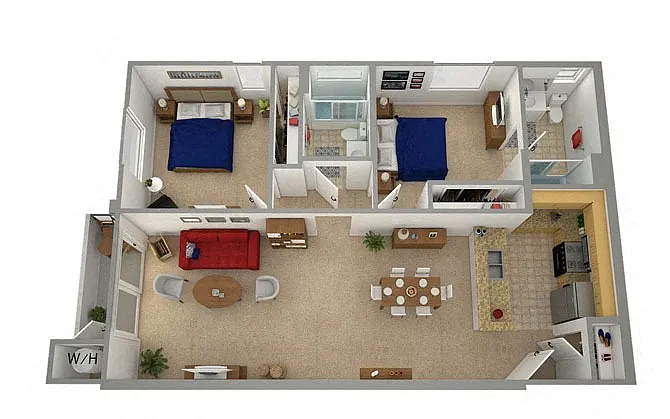 Floor plan Pinnacles D2