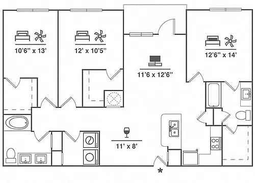 Floor plan 3X2 C4