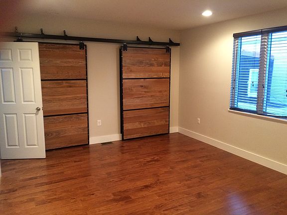 Master Bedroom, view of custom closets closed